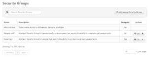 November 2016 Define Custom Security Groups